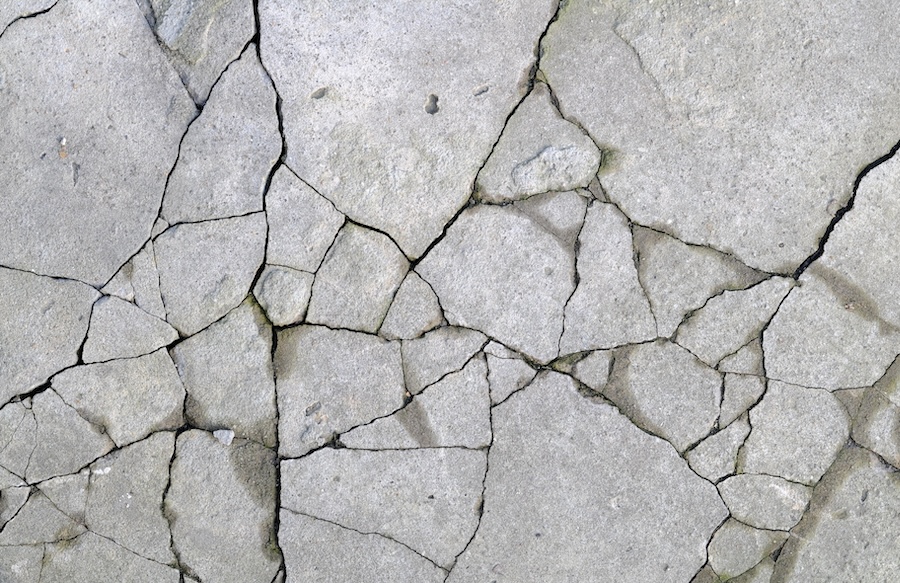 Old cracked concrete surface