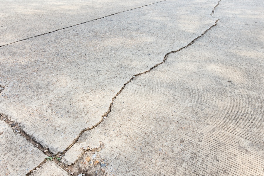 roads cracked closeup